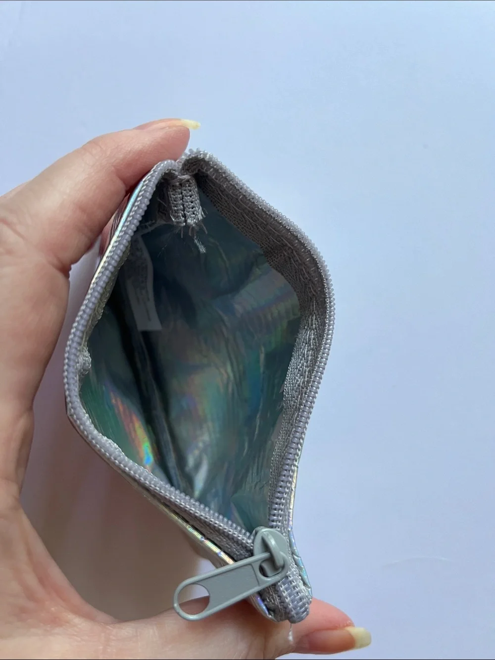 Athleta Holographic Iridescent Zip Pouch